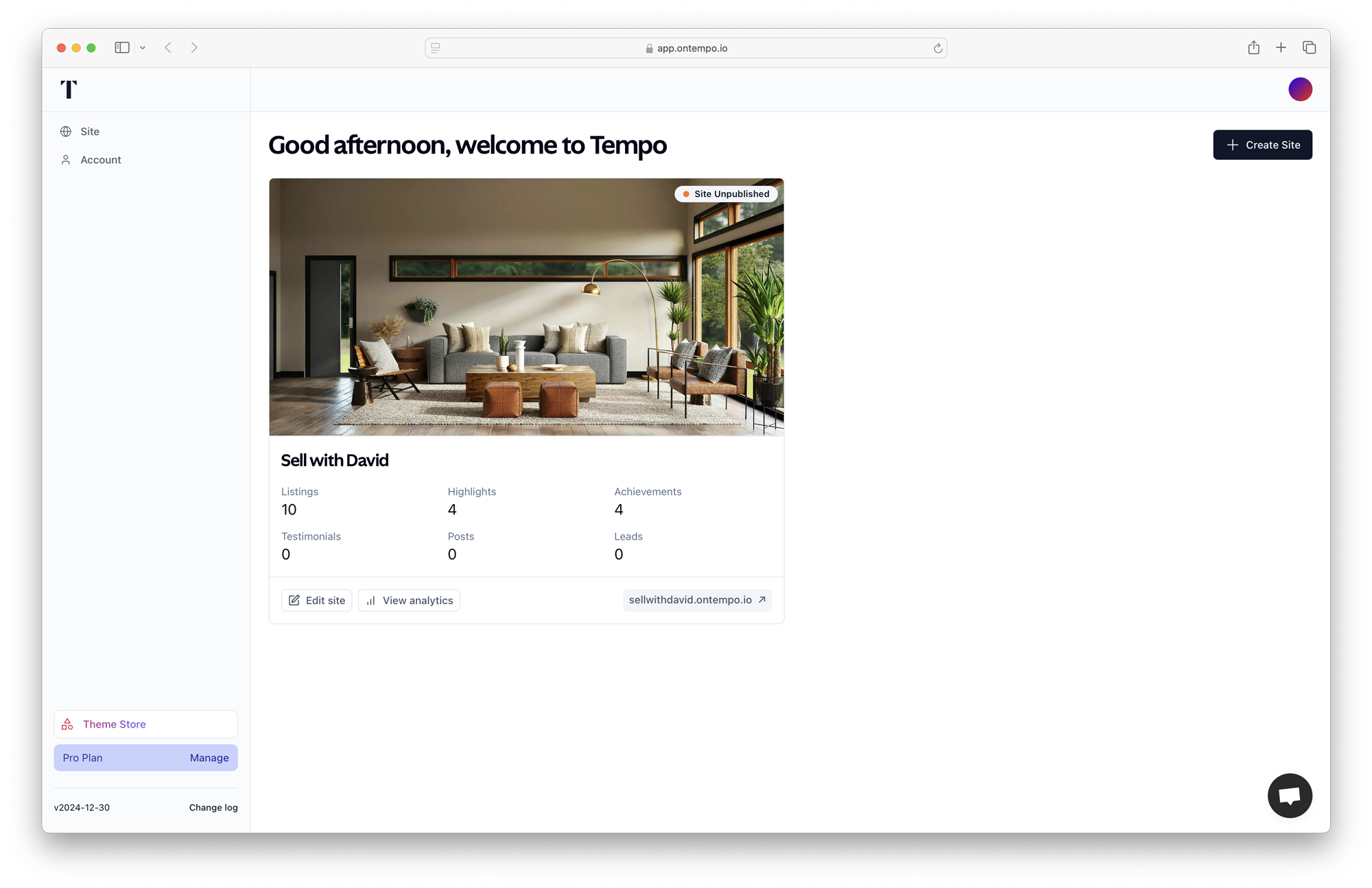 Home Dashboard