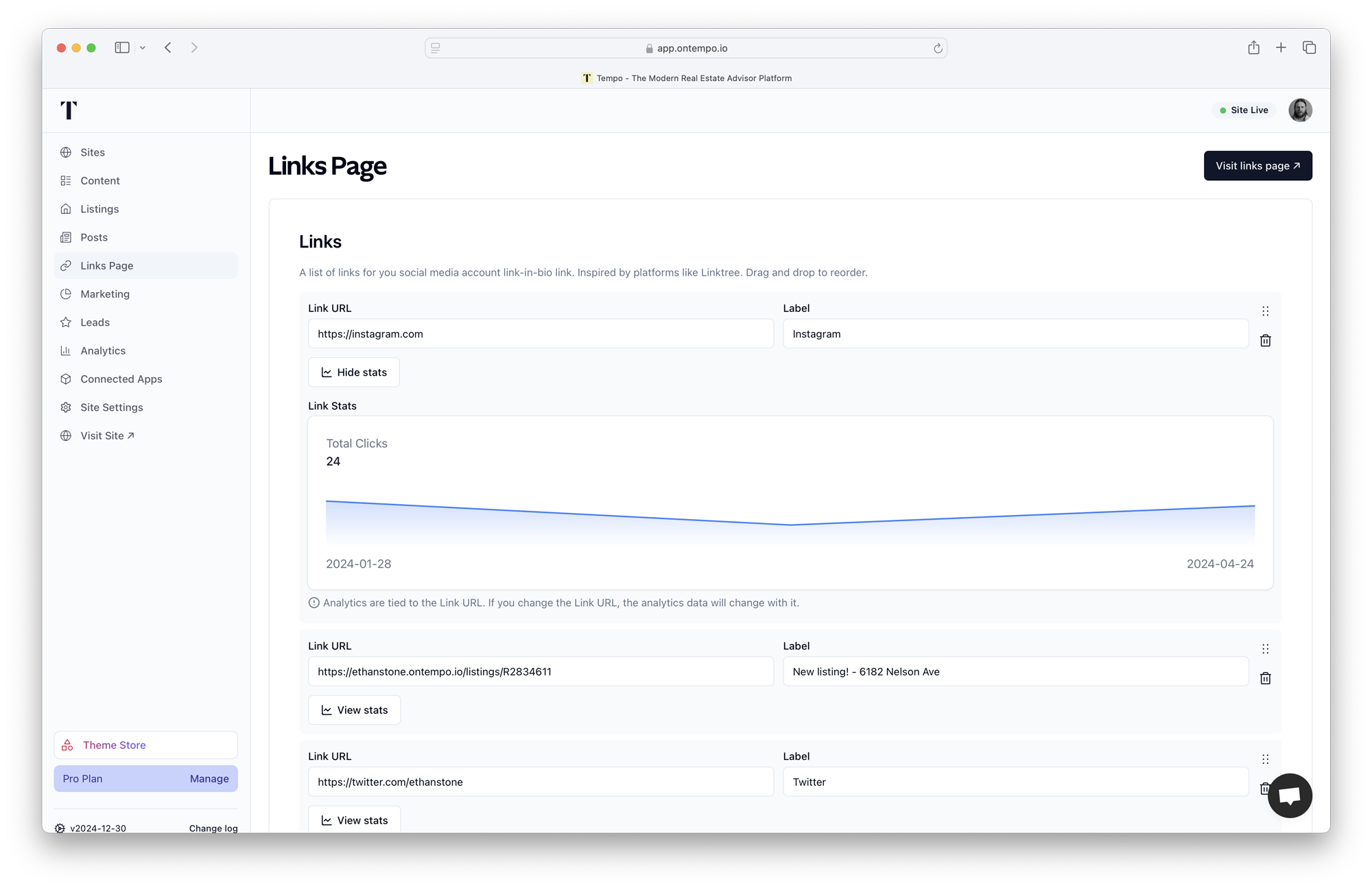Links Form